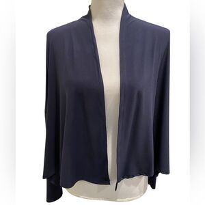 NWT Sunlight Paris Open Front Cardigan. Dark Blue with print on the back. Large